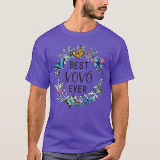 Womens Best VoVo Ever Schmetterling Floral Persona T-Shirt