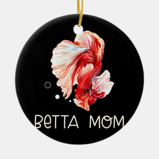 Womens Betta Fish Betta Mama Niedliches Haustier B Keramik Ornament (Vorne)