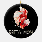 Womens Betta Fish Betta Mama Niedliches Haustier B Keramik Ornament (Hinten)
