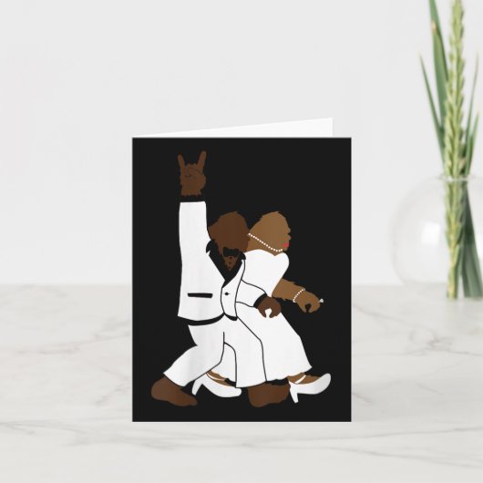 Womens Bigfoot Rock'n'Roll New Wedding Gift F Karte (Vorderseite)