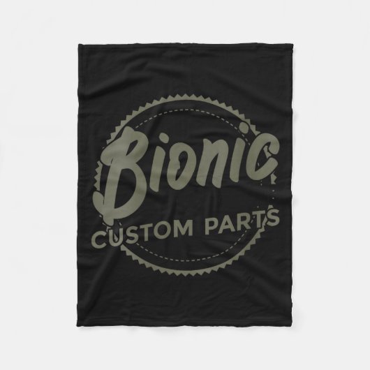 Womens Bionic Knee Club Parts Funny Knee Replaceme Fleecedecke (Vorderseite)