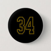 Womens Black And Gold Number Jersey Player Uniform Button (Vorderseite)