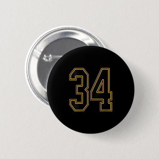 Womens Black And Gold Number Jersey Player Uniform Button (Vorne & Hinten)
