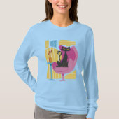 Women's Black Cat Abstract Long Sleeve T-Shirt (Vorderseite)