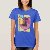 Women's Black Cat Abstract T-Shirt (Vorderseite)