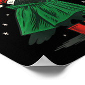 Womens Black Crow F-caw-f Funny Christmas Santa Ha Poster (Ecke)