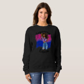 Womens Black Girls Bisexual Pride Sagittarie Quee Sweatshirt (Vorne ganz)