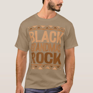 Womens Black Grandmas Rock Black History Month BLM T-Shirt