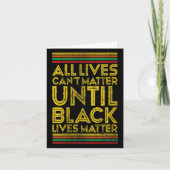 Womens Black History All Lives Cant Until Black Li Karte (Vorderseite)