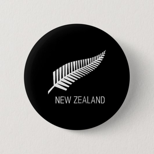 Womens Black New Zealand Fern Shirt Mens Black Pro Button (Vorderseite)