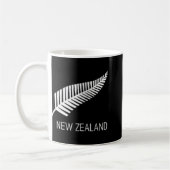 Womens Black New Zealand Fern Shirt Mens Black Pro Kaffeetasse (Links)