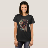 Womens Black Queen Afro Melanin Dripping Black His T-Shirt (Vorne ganz)