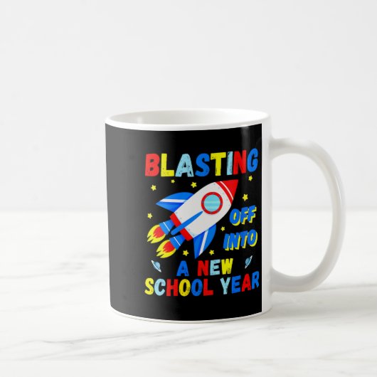 Womens Blasting Off Into A New School Year Cute Ro Kaffeetasse (Rechts)