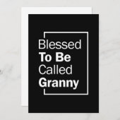 Womens Blessed Granny Grandma Gift Einladung (Vorne/Hinten)