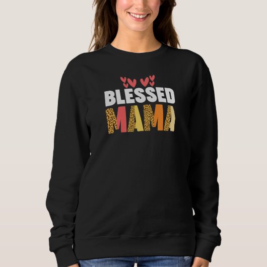 Womens blessed mama mother sweatshirt (Vorderseite)