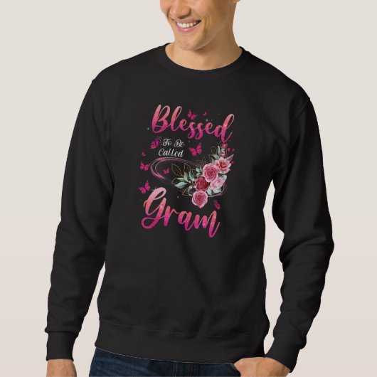 Womens Blessed To Be Called Gram Cute Girls Women  Sweatshirt (Vorderseite)