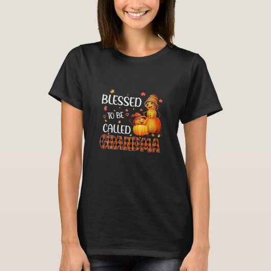 Womens Blessed To Be Called Grandma Halloween T-Shirt (Vorderseite)