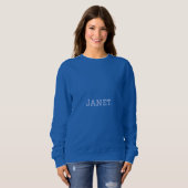 Women's Blue Basic Sweatshirt (Vorne ganz)