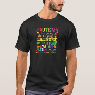 Womens Blue Puzzle Ribbon Autistic Son Liebe Mama T-Shirt