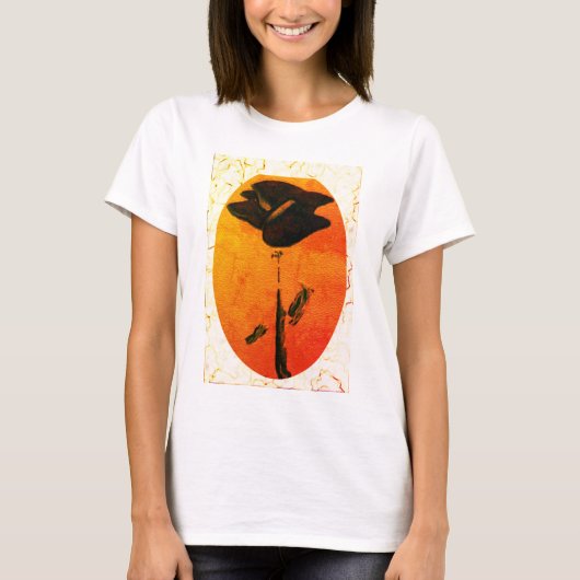 Womens Blue Rose Basic T - Shirt (Vorderseite)