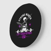 Womens Bodybuilding Gym Workout And Funny Training Große Wanduhr (Winkel)