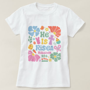 Womens Boho Christlich Ostern T-Shirt