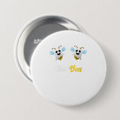 Womens Boo Bees Funny Ghost Boobees Hallowee Button (Vorne & Hinten)