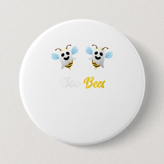 Womens Boo Bees Funny Ghost Boobees Hallowee Button (Vorderseite)