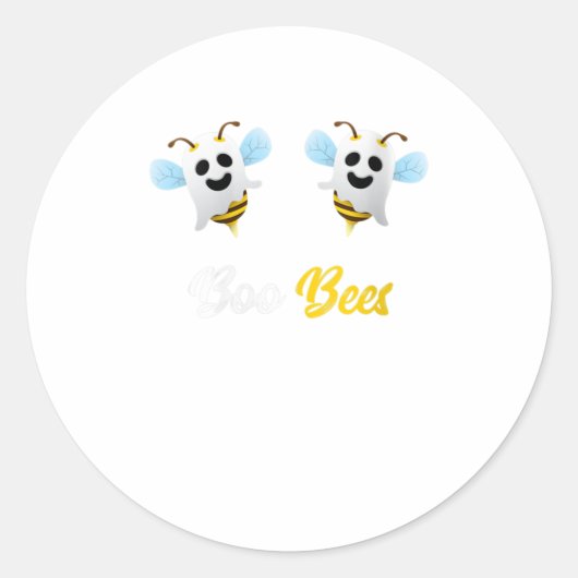 Womens Boo Bees Funny Ghost Boobees Hallowee Runder Aufkleber (Vorderseite)