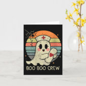 Womens Boo Boo Crew Nurse Halloween For Women V-ne Karte (Gelbe Blume)