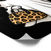 Womens Boo Jee Ghost With Coffee Coquette Bow Hall Poster (Ecke)