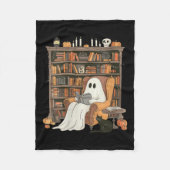 Womens Bookish Ghost Haunted Library Cat Bookworm  Fleecedecke (Vorderseite)