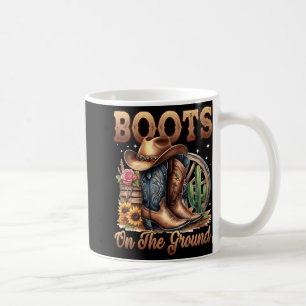 Womens Boot Cowboy Western Cowgirl Linedance V-nec Kaffeetasse
