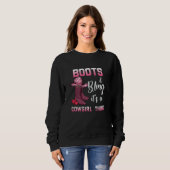 Womens Boots & Bling It s A Cowgirl Thing Western  Sweatshirt (Vorne ganz)