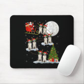 Womens Border Collie Dog Santa Sleigh Flying Funny Mousepad (Mit Mouse)