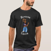 Womens Boricua Queen Puerto Rico Diva Proud Rico T-Shirt (Vorderseite)