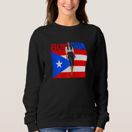 Womens Boricua Roots Puerto Rico Pride PR Souvenir Sweatshirt (Vorderseite)