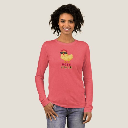 Women's Boss Chick Long-sleeved Tshirt (Volle Vorderseite)