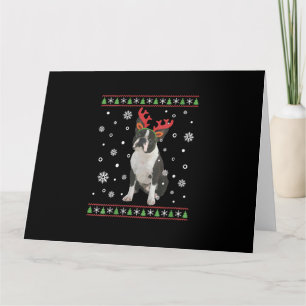 Womens Boston Terrier Xmas Ugly Christmas Sweater Karte