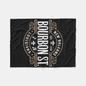 Womens Bourbon Street New Orleans Music Est 1718 V Fleecedecke (Vorderseite (Horizontal))