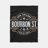 Womens Bourbon Street New Orleans Music Est 1718 V Fleecedecke (Vorderseite)