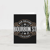 Womens Bourbon Street New Orleans Music Est 1718 V Karte (Vorderseite)