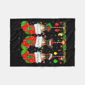 Womens Boxer Dog In Christmas Socks Funny Pet Dog Fleecedecke (Vorderseite (Horizontal))