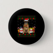 Womens Boxer Dog Ugly Christmas Sweaters Funny Pet Button (Vorderseite)
