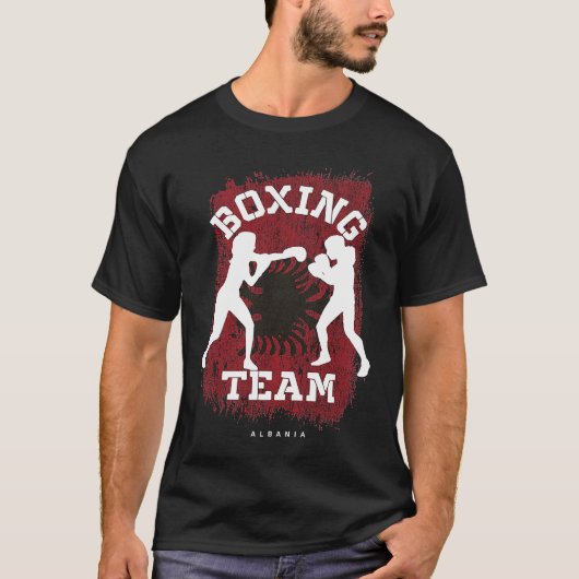 Womens Boxing Albania Combat Sports Fighter Boxing T-Shirt (Vorderseite)