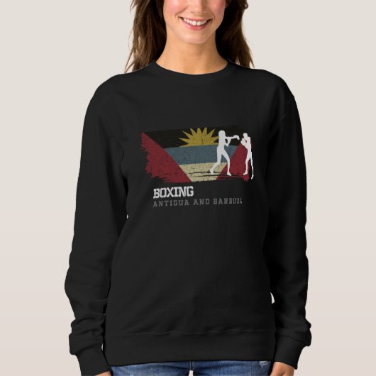 Womens Boxing Antigua & Barbuda Combat Sports Figh Sweatshirt (Vorderseite)