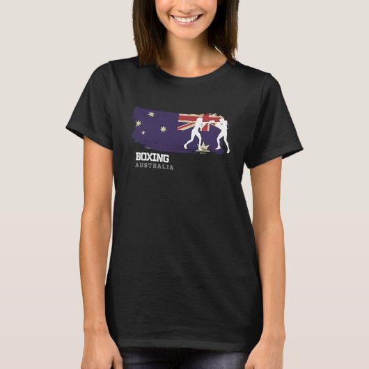 Womens Boxing Australia Combat Sports Fighter Boxi T-Shirt (Vorderseite)