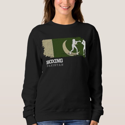 Womens Boxing Pakistan Combat Sports Fighter Boxin Sweatshirt (Vorderseite)
