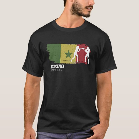 Womens Boxing Senegal Combat Sports Fighter Boxing T-Shirt (Vorderseite)