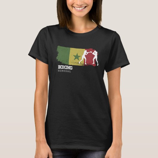 Womens Boxing Senegal Combat Sports Fighter Boxing T-Shirt (Vorderseite)